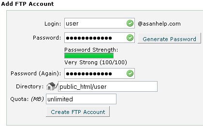 add ftp account