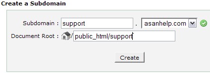 create subdomain