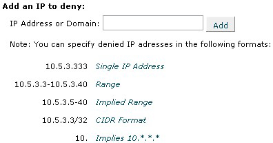 ip deny manage
