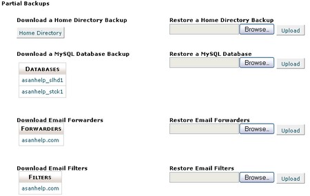 portial backups